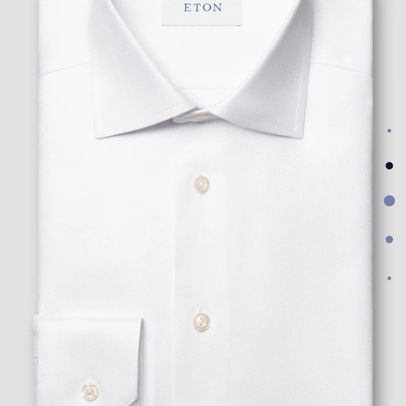Eton White Dress Shirt | Men’s Luxury Button Down | Minor Spot - Picture 2 of 11